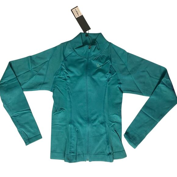 Vanquish Elevate Seamless Emerald Teal Zip Front Jacket Size Large - Picture 1 of 9
